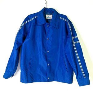 VINTAGE BLUE WATERPROOF RAIN SPRING SUMMER JACKET  UNISEX MEN WOMEN SIZE …